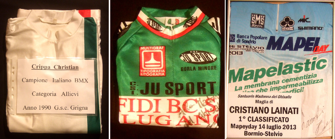 maglie donate al Santuario della Madonna del Ghisallo